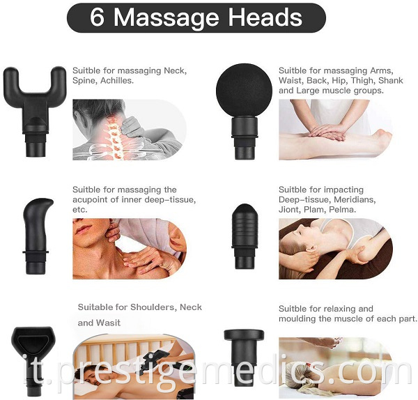 6 Head electric massage gun